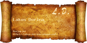Lakos Dorina névjegykártya