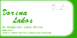 dorina lakos business card